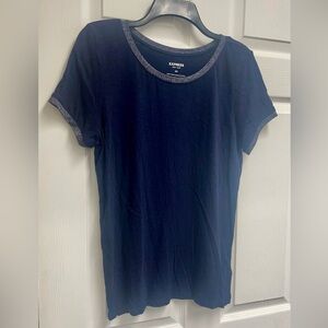 Express Women's Dark Blue Short Sleeve Tee sz M